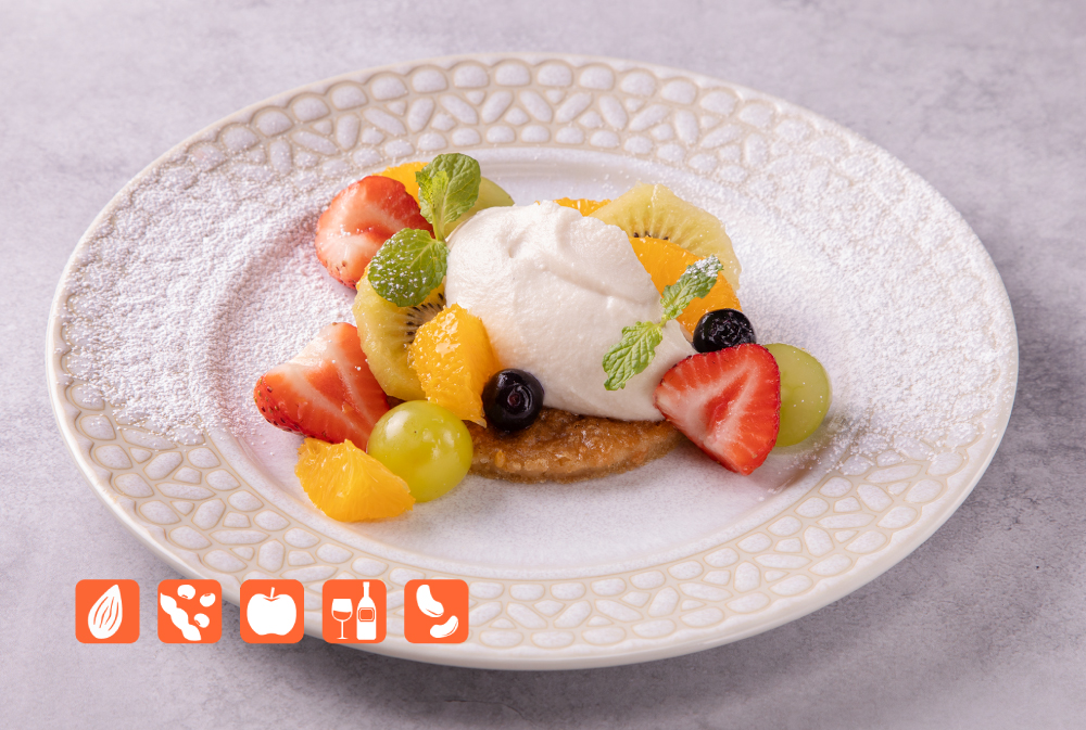 豆腐クリームを使ったショートケーキ 季節のフルーツを添えて